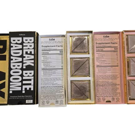 Tabs Variety Pack – Mixed Case (40 Boxes: 15 Dark, 15 Pink, 10 Not Milk) for wholesale by Tabs