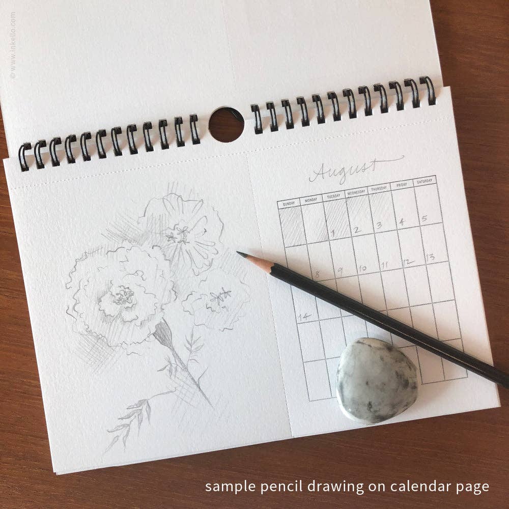 Inkello Letterpress - Wholesale Calendar - Draw-Your-Own Monthly Hanging Calendar (#452)3