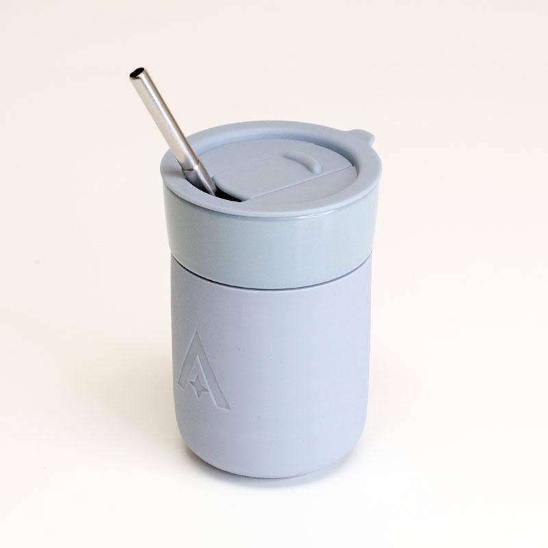UBERSTAR - Vente Gourde/bouteille isotherme - Mug de voyage en céramique avec couvercle - Bleu frais5