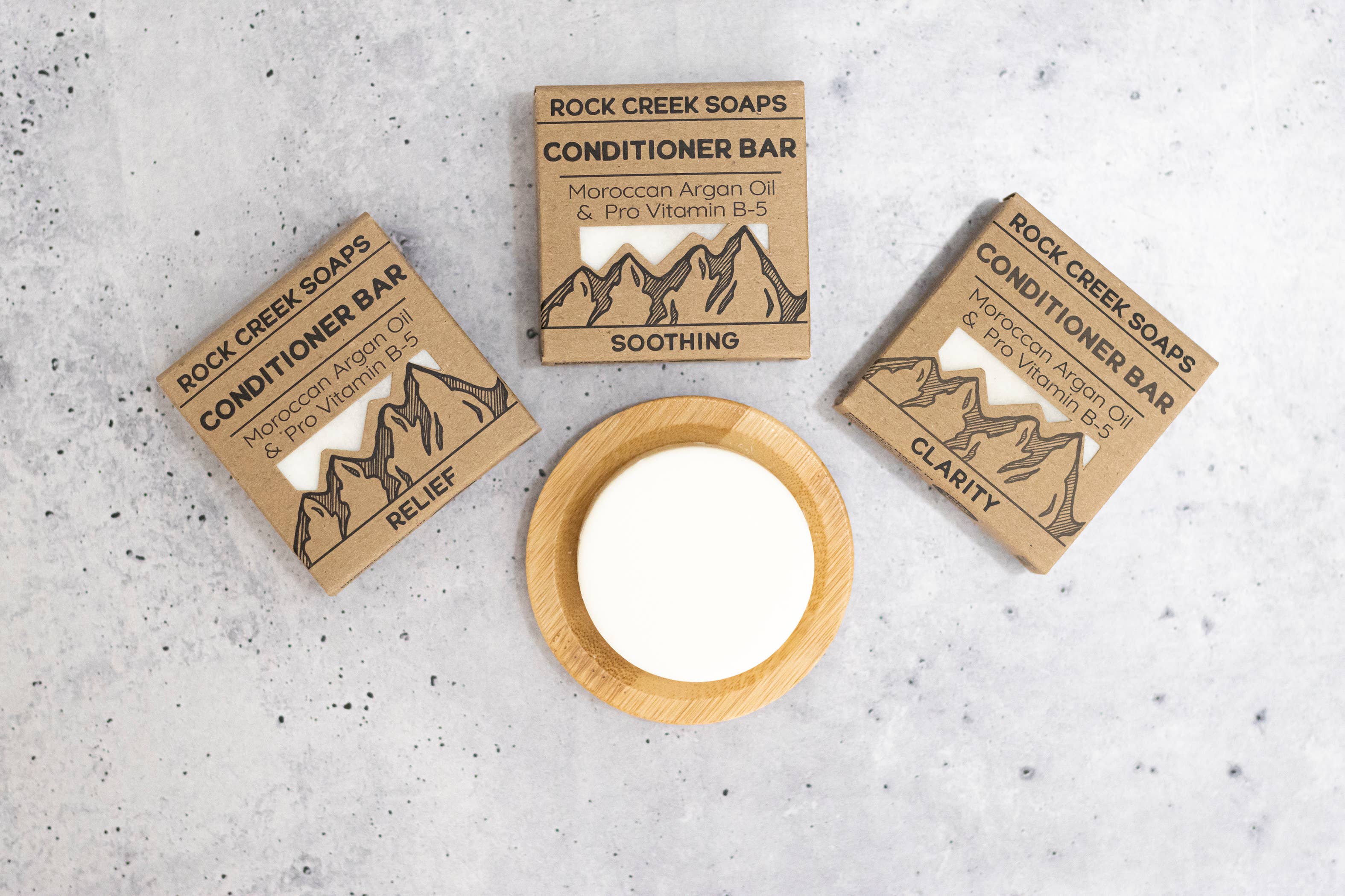 Rock Creek Soaps - Wholesale Shampoo Puck/Solid Shampoo - Shampoo & Conditioner Bar Sampler Box6