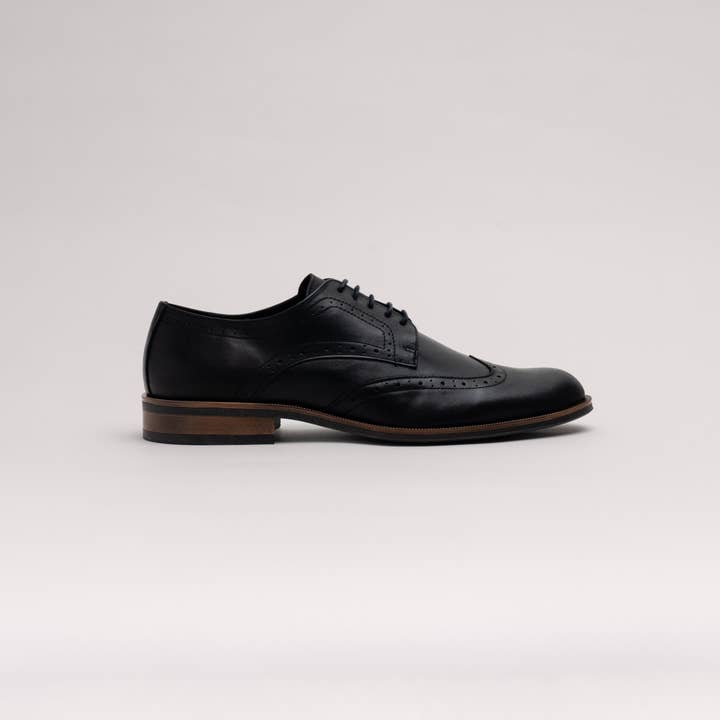 Leo Black Leather Men's Oxford Shoes for wholesale by JoDis Shoes