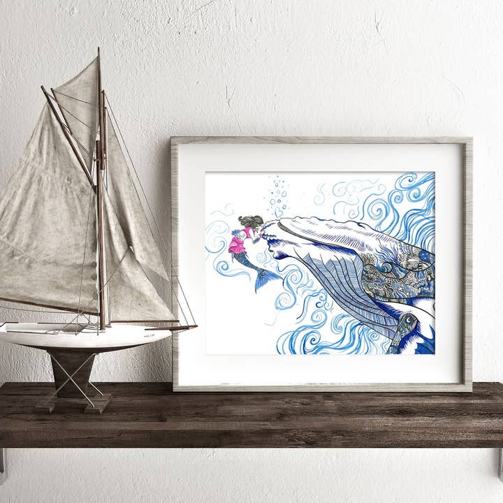 Walviskusjes - Kunstdruk voor wholesale door FJ Creations