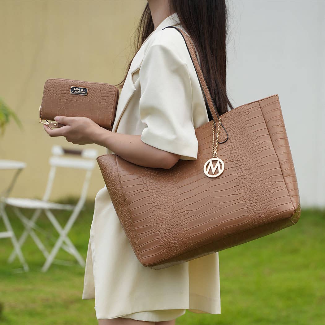 MKF Collection - Vente Tote bag – femme - Ensemble fourre-tout et portefeuille surdimensionné Sadie pour femmes de Mia K12