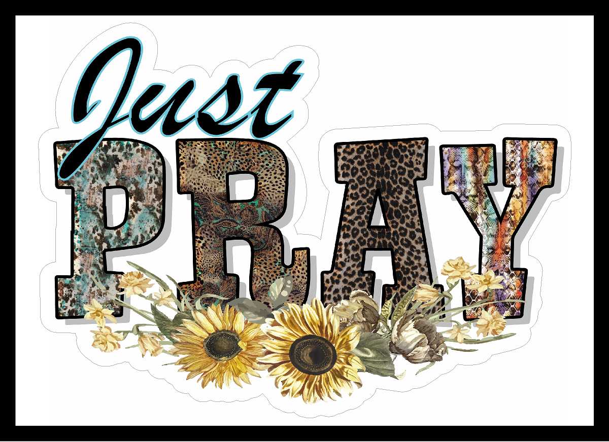 JAC Wholesale - Wholesale Sticker - Just Pray Decal0