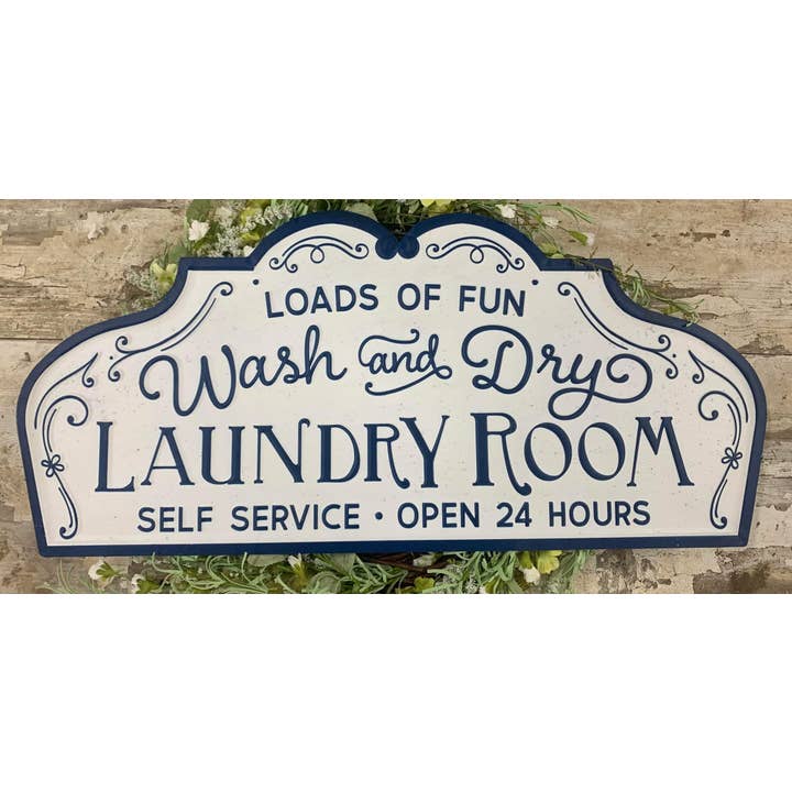 Wholesale Home Decor - Wholesale Sign - Laundry Room Sign 30x14in