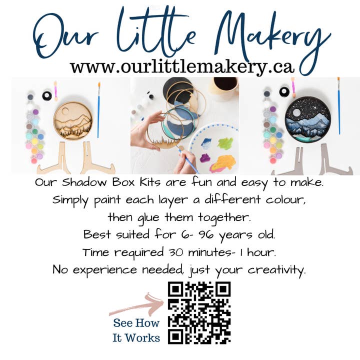 Our Little Makery - Wholesale DIY Craft Kit - Peony Dreams Shadow Box Kit