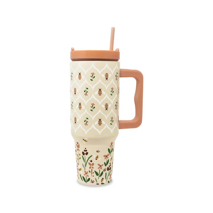 Steel Mill and Co. - Wholesale Insulated Mug/Tumbler - Stainless Steel 40 oz. Tumbler, Bees