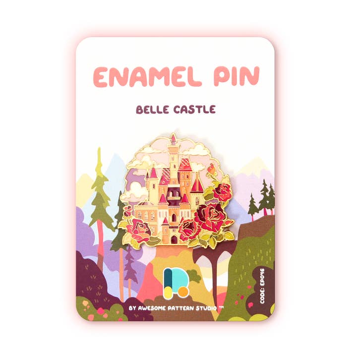 Awesome Pattern Studio - Wholesale Lapel pin/button - Enamel Pin - Belle Castle. Badge, Lapel Pin