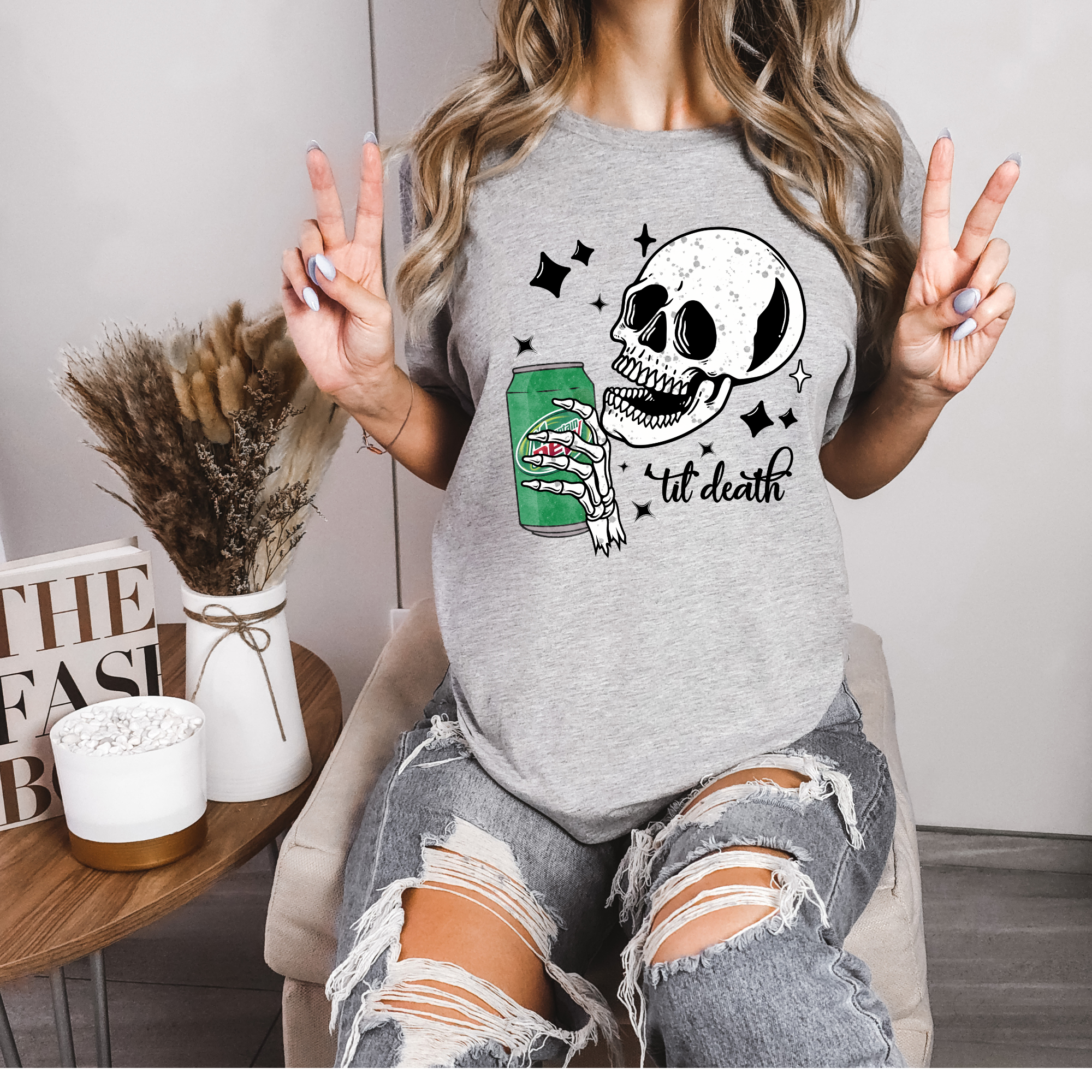 ZZ Threadz - Wholesale Screen Printed T-Shirt - Women's - Til Death' Graphic Tee2