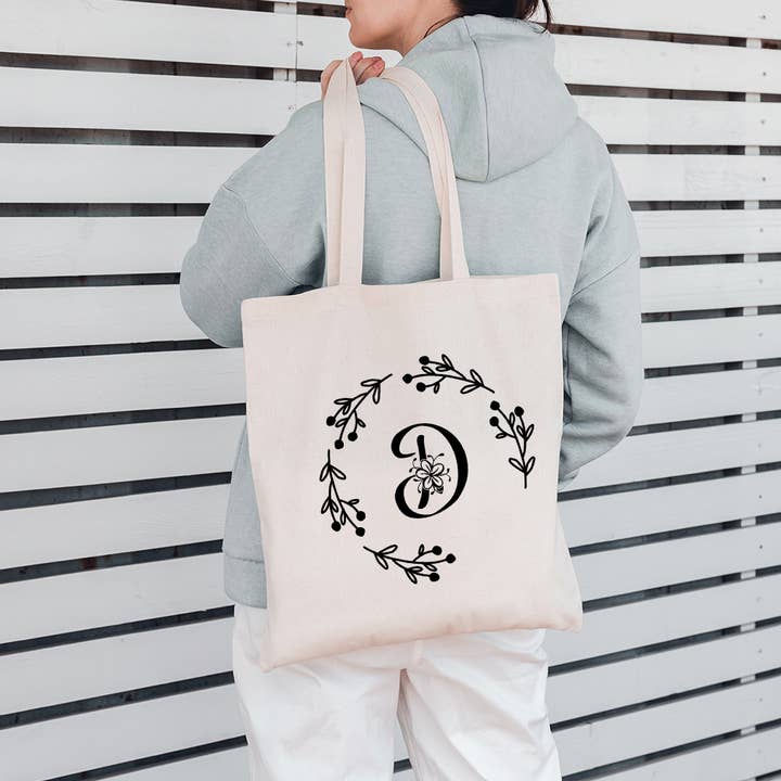 Bolso Tote de Lona Letra «D» Initials para venta al por mayor de BAGANDCANVAS