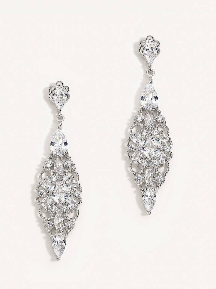 Jackie Earrings for wholesale by Heirloom Bridal Company