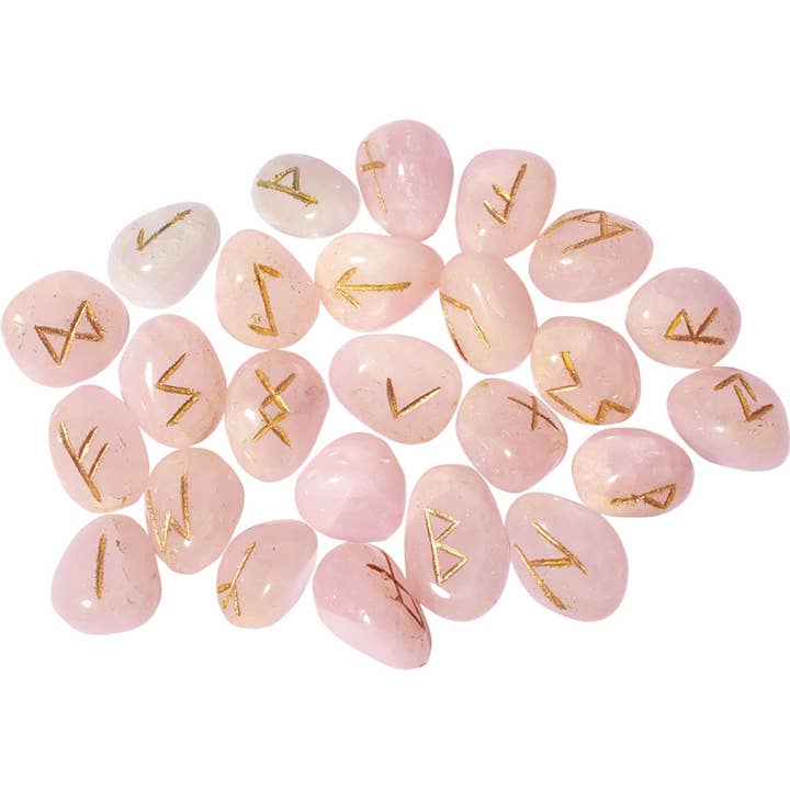 Kheops International - Wholesale Spiritual Stone/Crystal - Gemstone Rune Set Rose Quartz (Each)