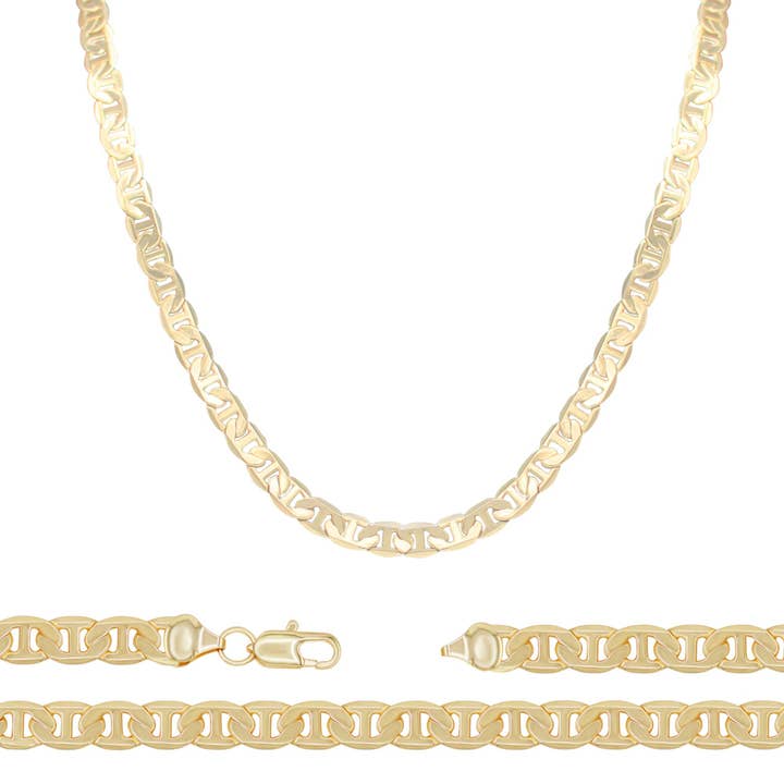 Sun Imperial - Wholesale Link & chain necklace - Mariner Chain 14K Gold Filled Bracelet 8.5" Lobster Claw