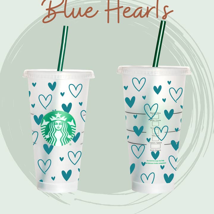Vaso Blue Hearts de Starbucks para venta al por mayor de lupaX