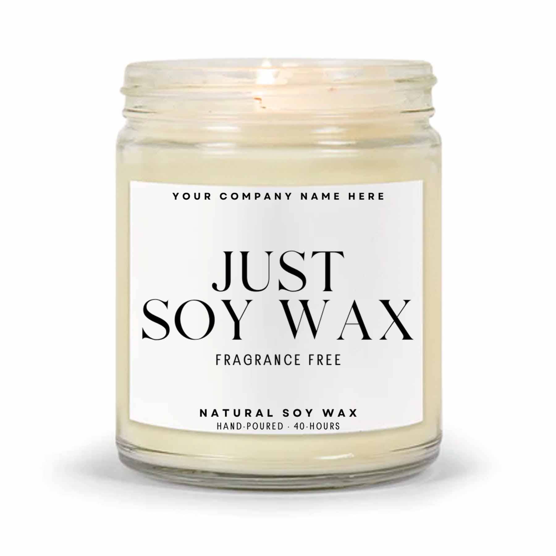 Candle Drop - Wholesale Jar/Filled Candle - Label Style 1 | Wholesale White Label Soy Candle | Clear Jar23