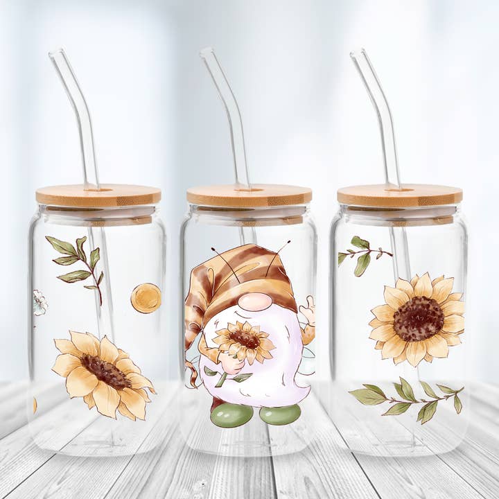 Gnome-Dosenbecher mit Sonnenblumenhonig, mattiert für den Großhandel von Driftwood Market Wholesale