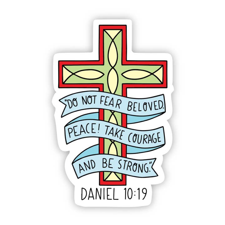 Do not fear beloved Cross Sticker for wholesale by Big Moods
