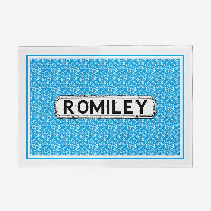 Torchon damassé bleu pour la vente par tinned snail