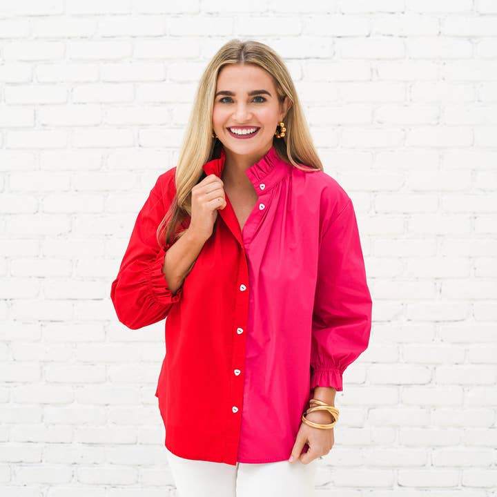 Kelsey Contrast Top for wholesale by Caryn Lawn