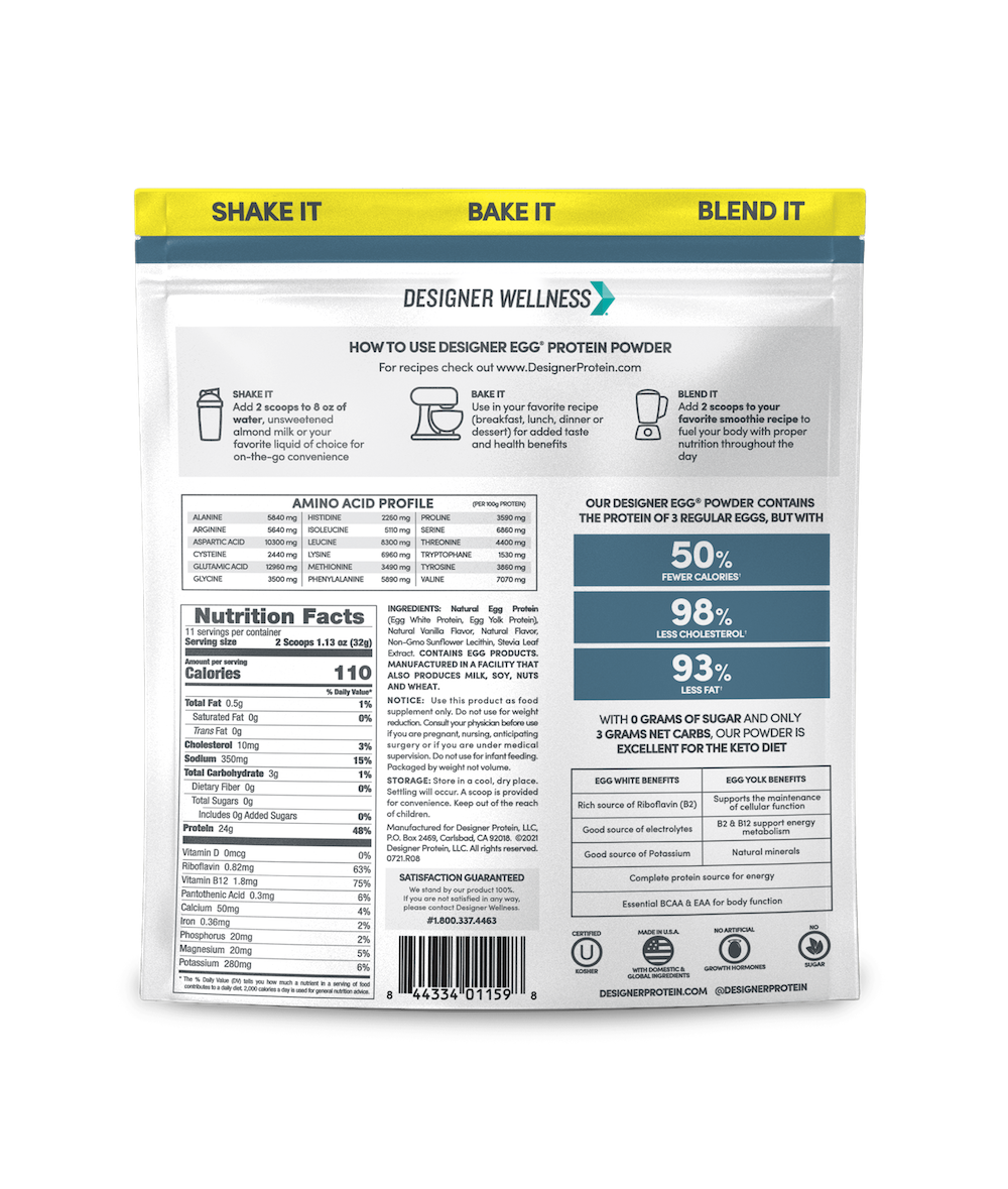 Designer Wellness – wholesale Protein/superfood powder – Vanilla Designer Egg1