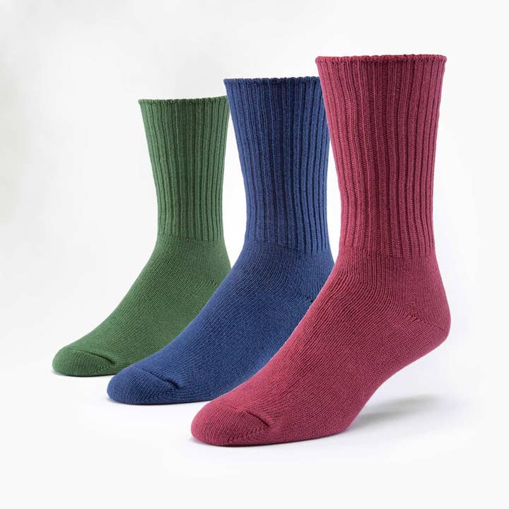 Maggie's Organics - Wholesale Socks - Unisex - Organic Cotton Classic Crew 3 Pak7