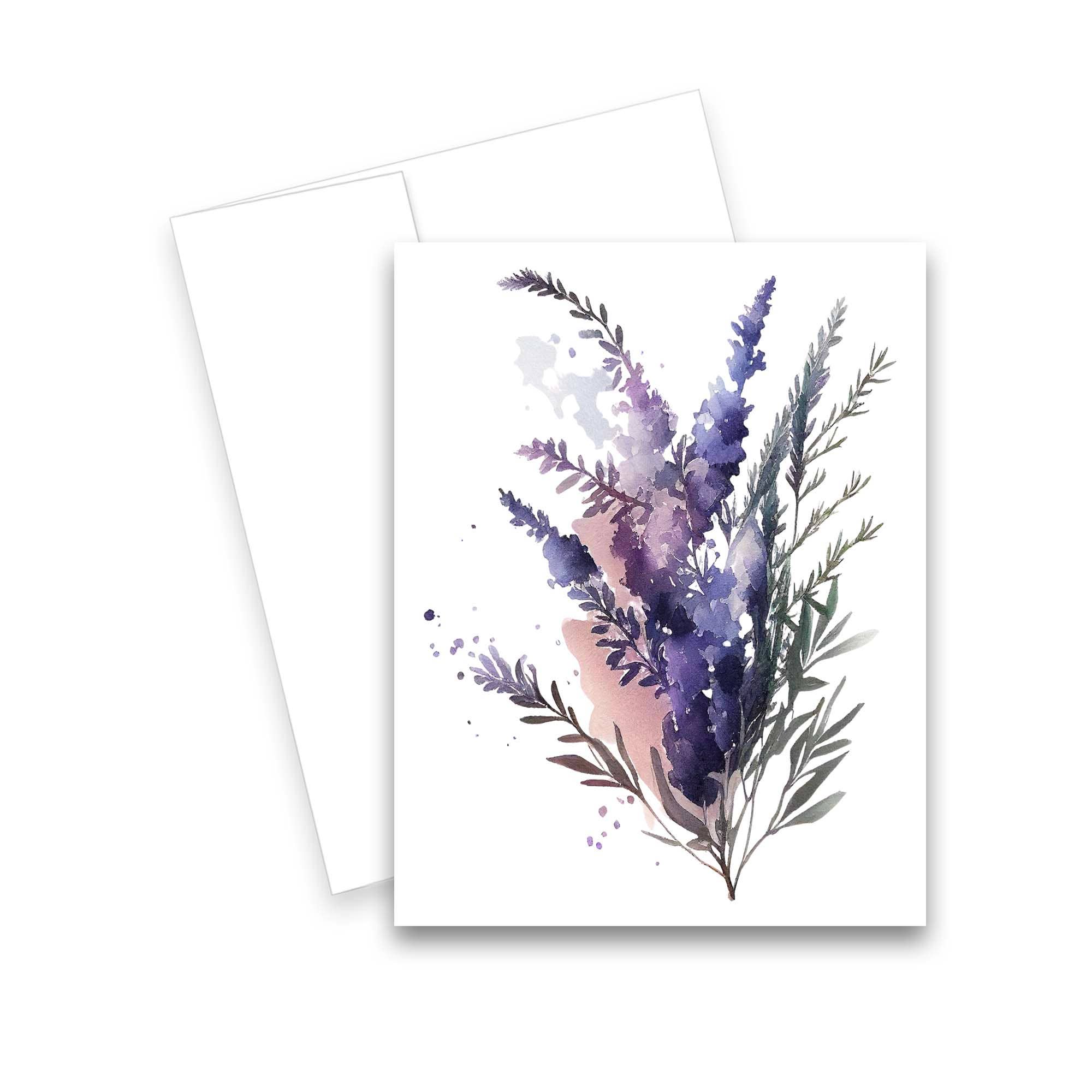 Aria Rae - Wholesale Stationery/Notecard Set - Assorted Lavender Greeting Cards, Set of 6, Blank Notecards7