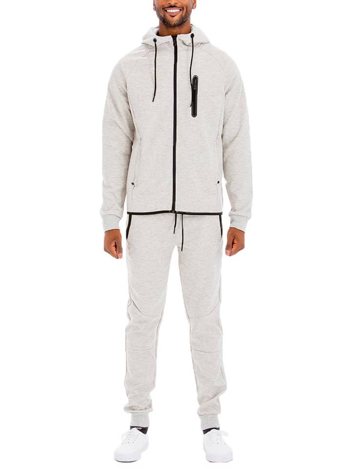 WEIV - Wholesale Tracksuit - Men's - Solid Dynamic Active Track Suit Cotton Poly Blend Track Set17