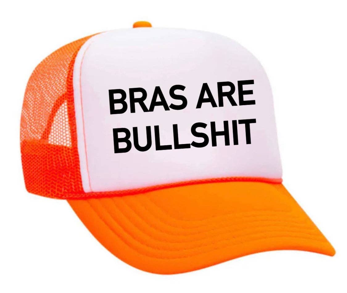 Inappropriate Trucker Hats - Wholesale Trucker Hat - Women's - Bras Are Bullshit Trucker Hat24