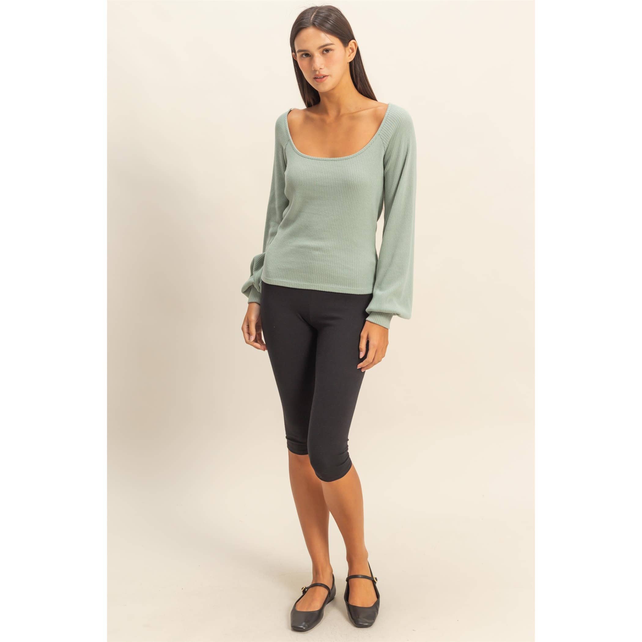 HYFVE - Venta al por mayor Camisa - Mujer - Top de manga globo de cuello cuadrado2