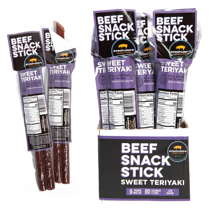 1.6 oz. Sweet Teriyaki Beef Snack Stick and other Purchase Wholesale teriyaki beef jerky. Free Returns & Net 60 Terms on Faire trending on Faire.
