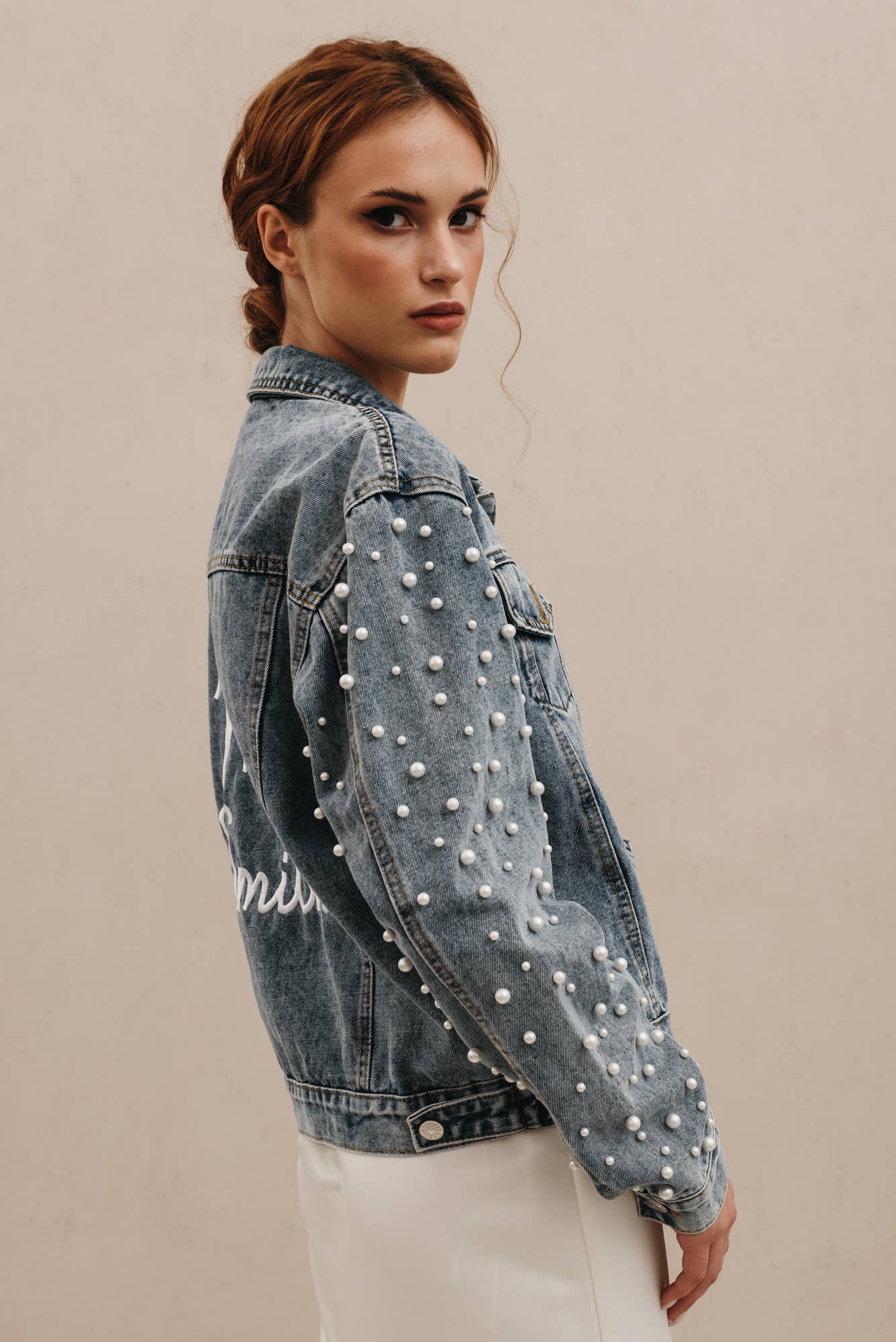 Heirloom Bridal Company - Wholesale Denim Jacket - Women's - Pearl Sleeve Jacket3