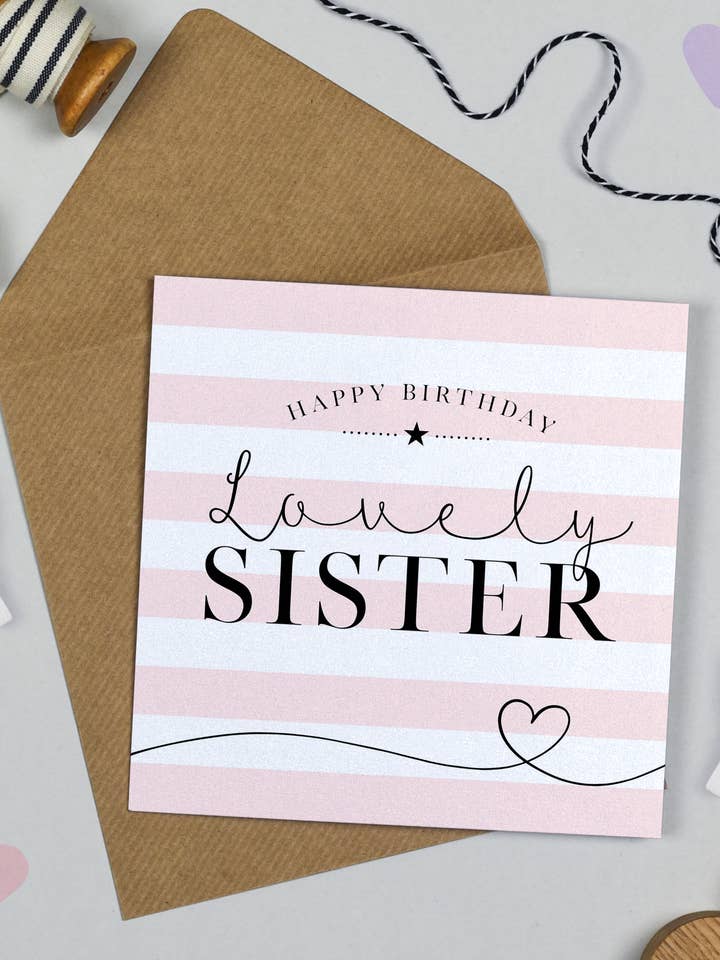 Candy Stripe Lovely Sister for wholesale by Michelle Fiedler Design