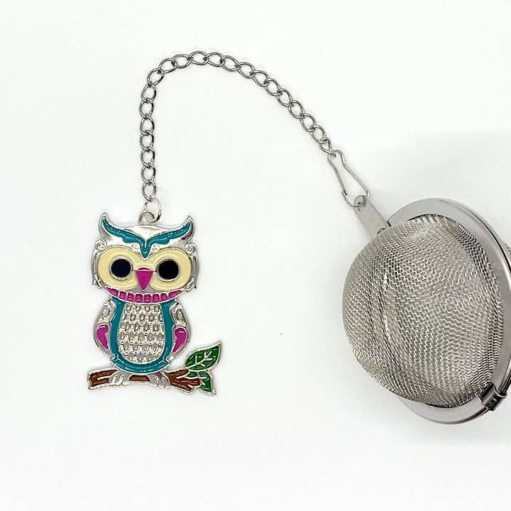 The Traveling Teapot - Wholesale Tea Strainer/Infuser - Loose Leaf Tea Infuser, Owl Charm Ball, Tea Lover Gift