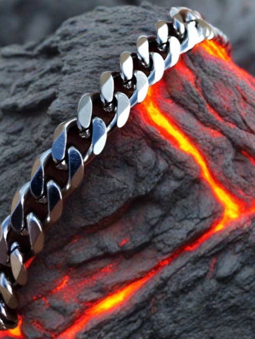 Cuban Chain Men Stainless Steel Bracelet for wholesale by RabenBeads