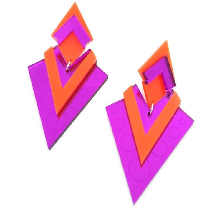 Boucles d’oreilles géométriques Twinkle pour la vente par Funk Da Queen