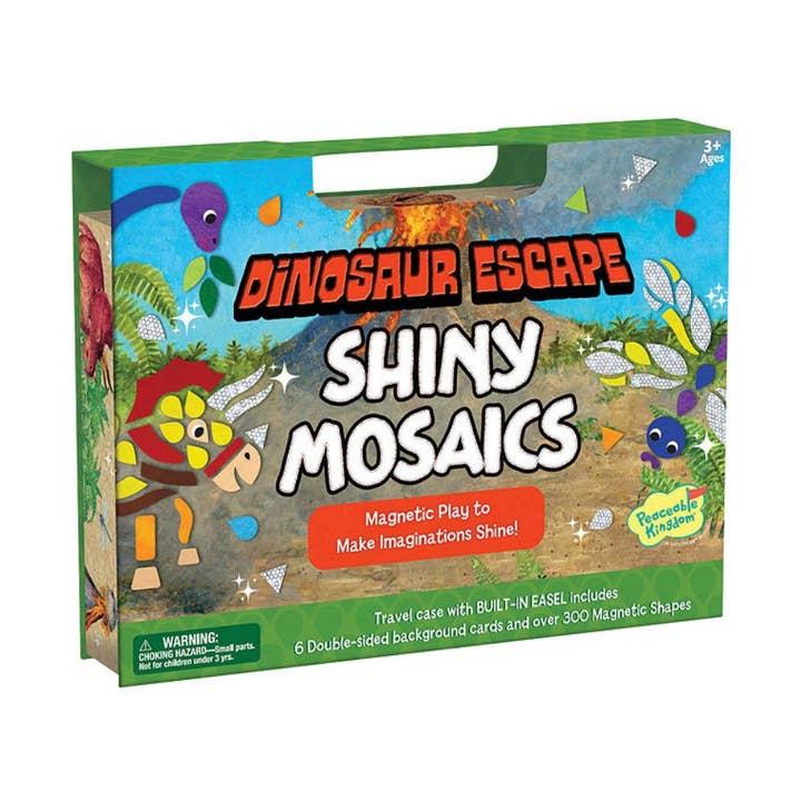 Peaceable Kingdom Dinosaur Escape Shiny Mosaics for wholesale by Just Imagine Toys