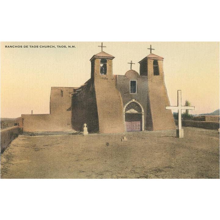 Sticker NM-232 Rancho de Taos Church, New Mexico for wholesale by Found Image Press