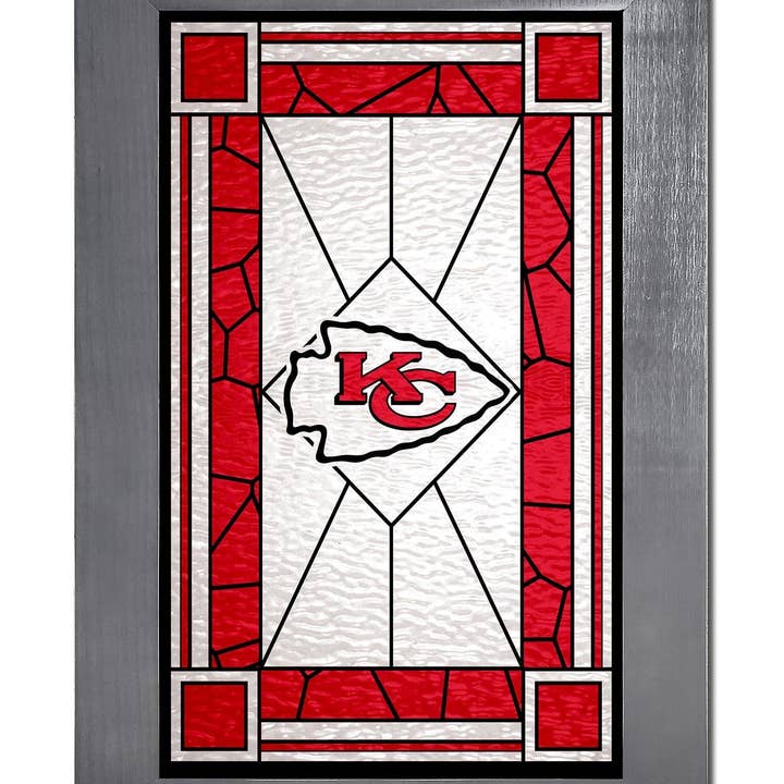 Kansas City Chiefs Kunstglasmalerei 11x19 für den Großhandel von Fan Creations