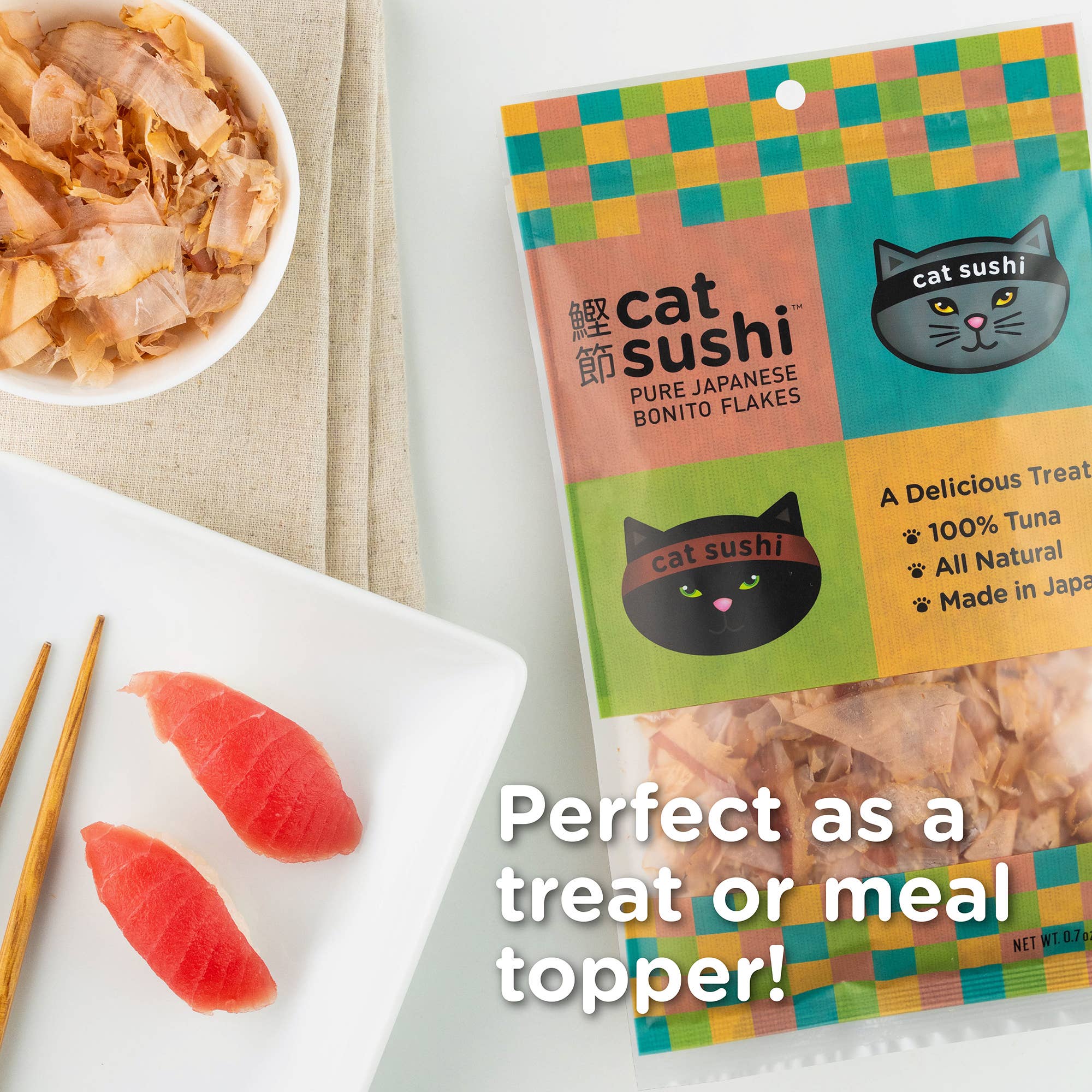 Earthly Pet Company – Großhandel Leckerlis – Hund – Cat Sushi Bonito-Flocken1