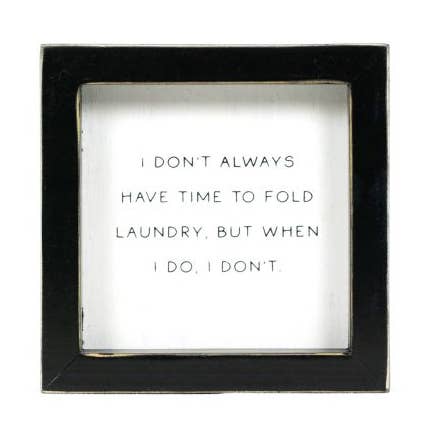 12413 - 5x5 wood frame sign (LAUNDRY) funny gift for wholesale by Devanie At Home (Formerly Adams & Co.)