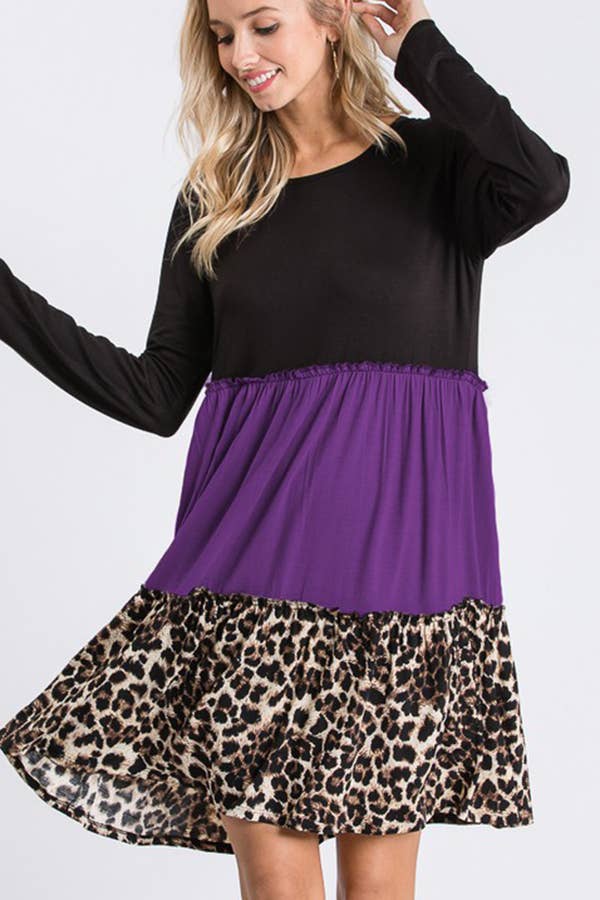 HEIMISH - Wholesale Dress - Women's - SD1191-10  SOLID AND ANIMAL DRESS8