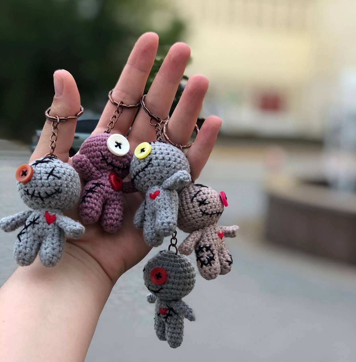 TOMOPOD LLC - Wholesale Keychain - Women's - Cute Voodoo Doll Crochet,  Tiny Voodoo Doll Amigurumi 0