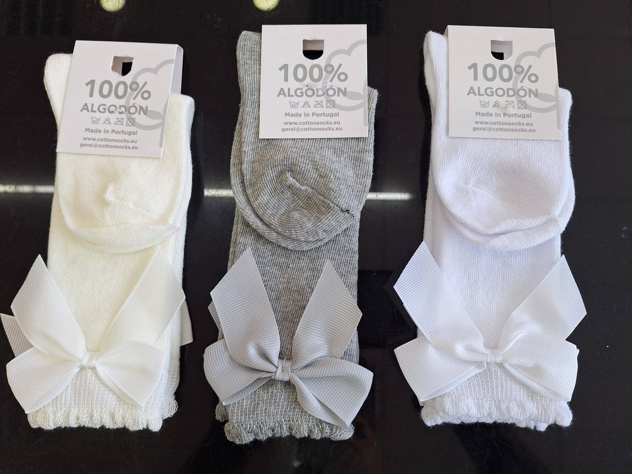 Cotton Socks – Engroshandel Sokker - Baby – Knæstrømper med sløjfe i 100 % bomuld13