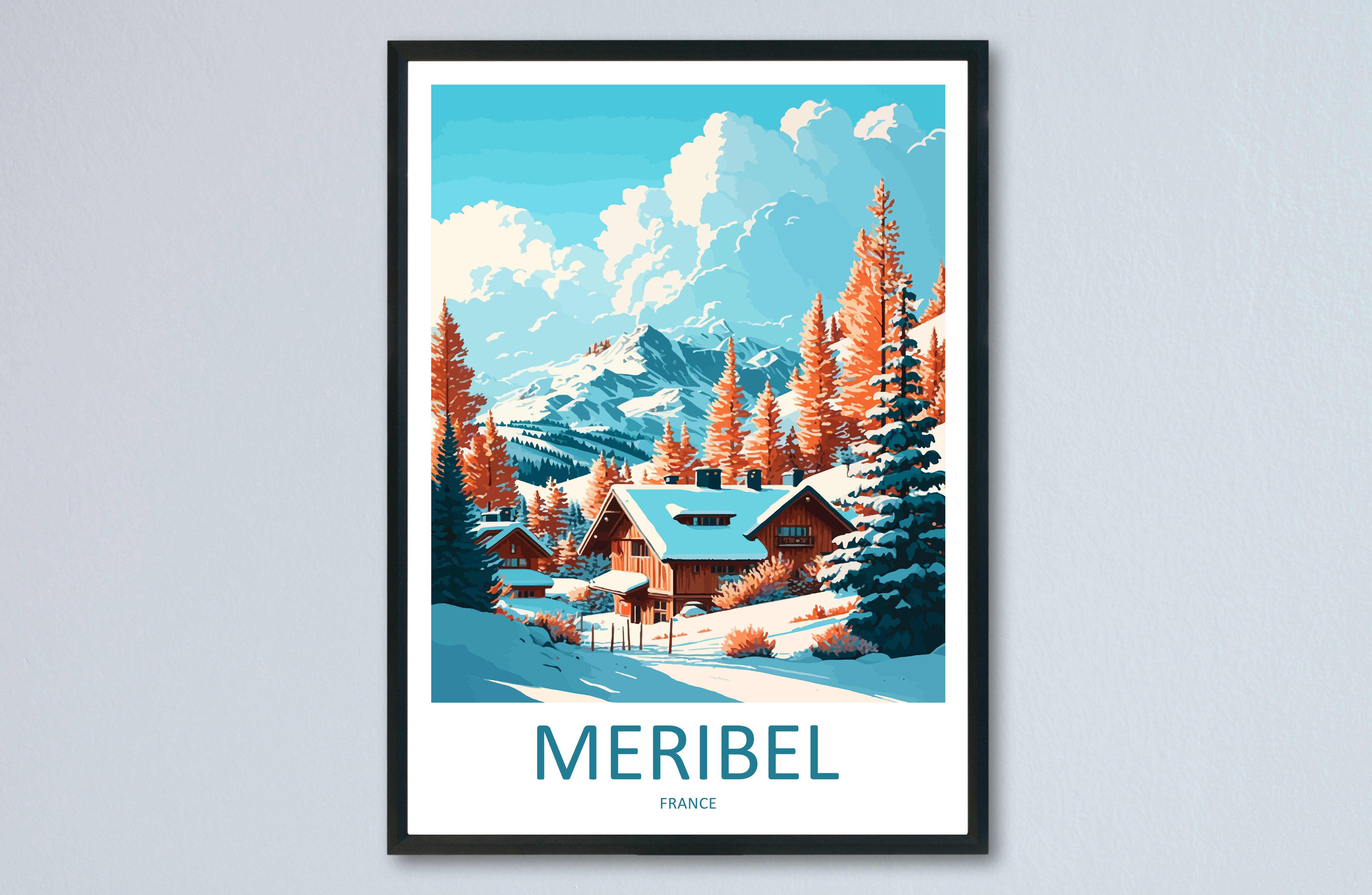 TravelzonaArt – wholesale Poster – Meribel France Travel Poster