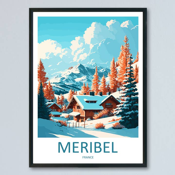 TravelzonaArt – wholesale Poster – Meribel France Travel Poster0