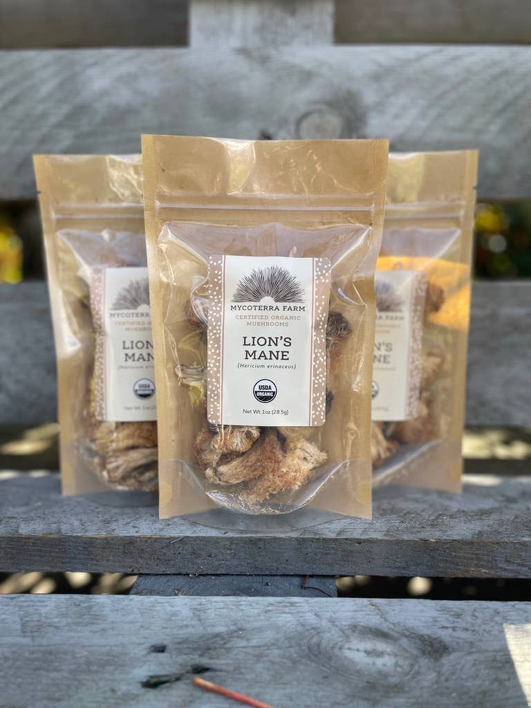 Mycoterra Farm - Wholesale Dried/Dehydrated Vegetables - Certified Organic Dried Lion's Mane