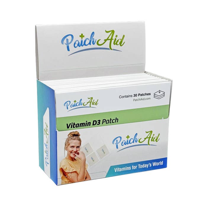 PatchAid - Wholesale Oral Supplement/Vitamin - Vitamin D3 with K2 Patch - Bone, Heart & Immune Support