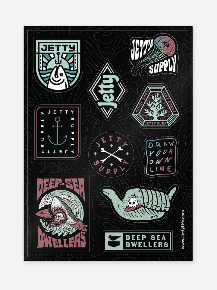 Feuille d'autocollants S23 Dwell - Assortie pour la vente par Jetty