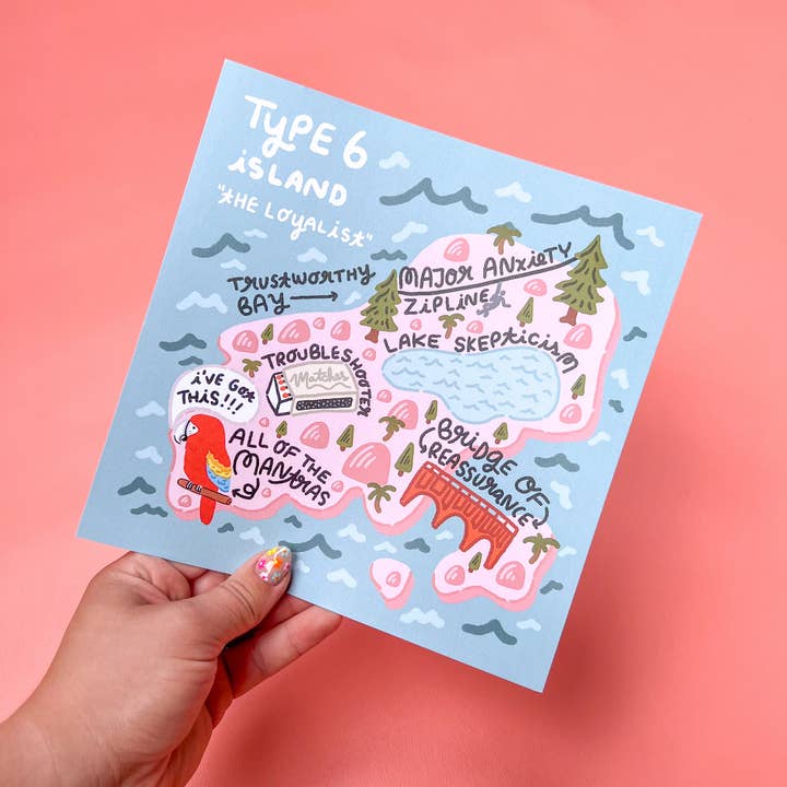 Enneagram Typ 6 - Tryck - 8x8" för wholesale av Paris Woodhull Illustrations