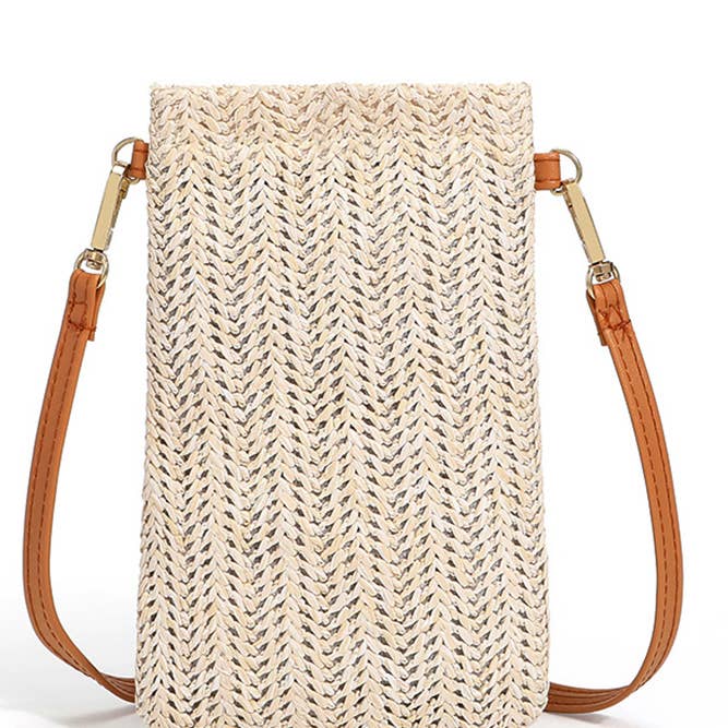 UNISHE - Wholesale Phone wallet – women's - Braid Straw Crochet Phone Bag MOQ 3pcs ZZKF829